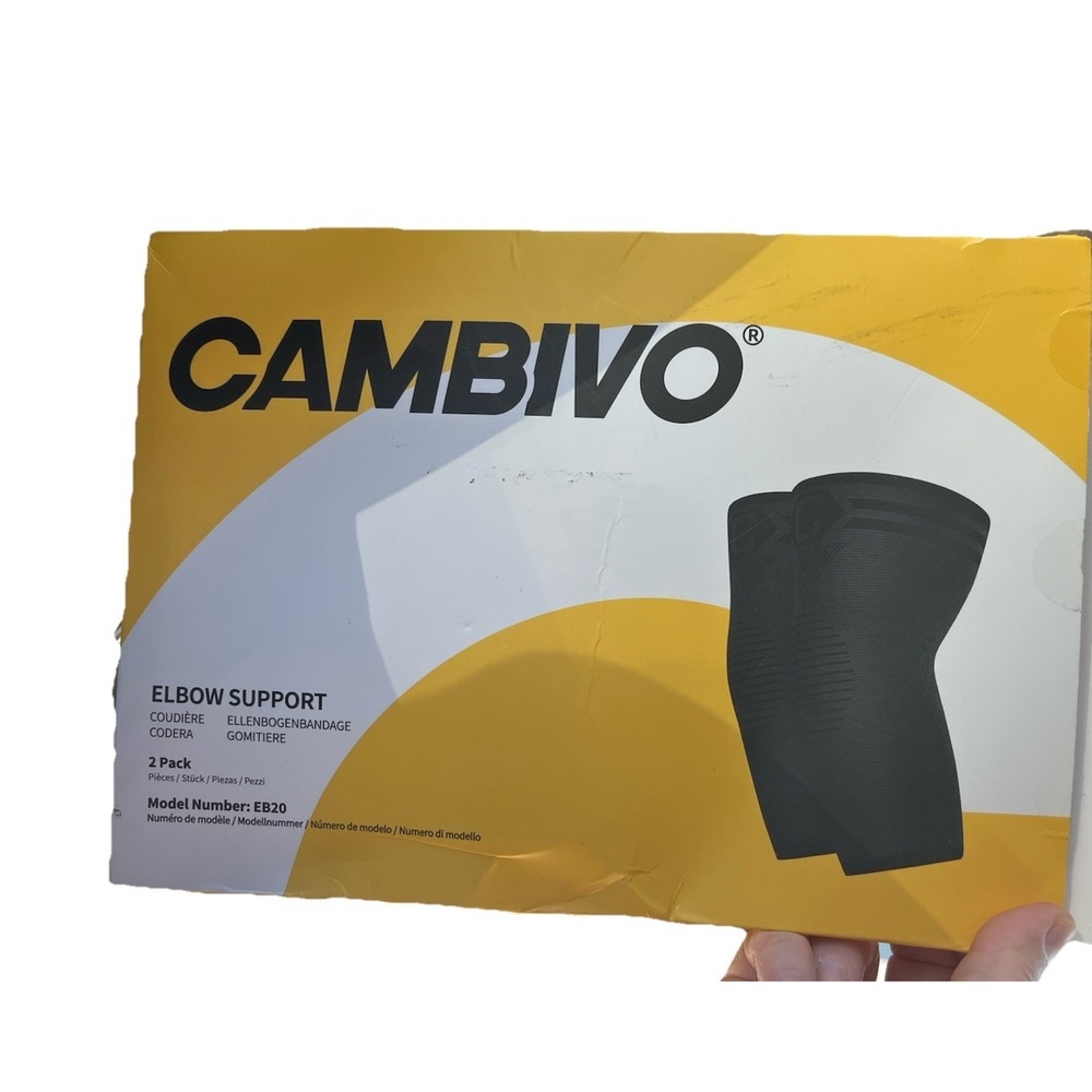 Cambivo‎ Elbow Support Pain Relief Model #EB20 One Pair Size Large